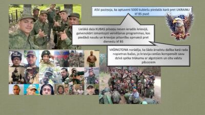 Ap 5000 kubiešu piedalās karā pret Ukrainu okupantu pusē