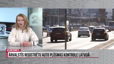 Tieslietu ministre par ārvalstīs reģistrētu auto plūsmas kontroli Latvijā