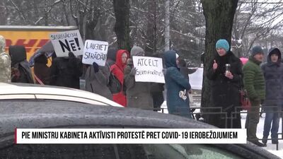 07.02.2022 Pie Ministru kabineta aktīvisti protestē pret Covid-19 ierobežojumiem
