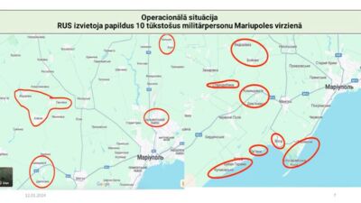 Mariupoles virzienā krievi izvietojuši papildus vienības