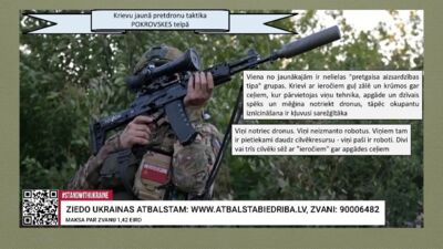 Krieviem jauna pretdronu taktika Pokrovskas telpā