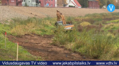 Jēkabpilī sākas Daugavas dambja būvdarbi