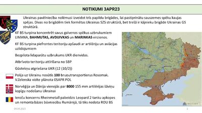 04.04.2023 Aktuālais par karadarbību Ukrainā 1. daļa