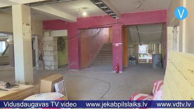 Jēkabpils Tautas nama remontdarbi rit ar kavēšanos