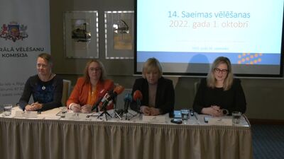 26.09.2022 CVK preses konference par 14. Saeimas vēlēšanām