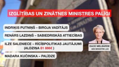 STOPkadri: Izglītības un zinātnes ministres palīgi