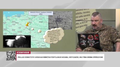 Slaidiņš par nezināmo objektu, kas nokritis un eksplodējis Polijas austrumos